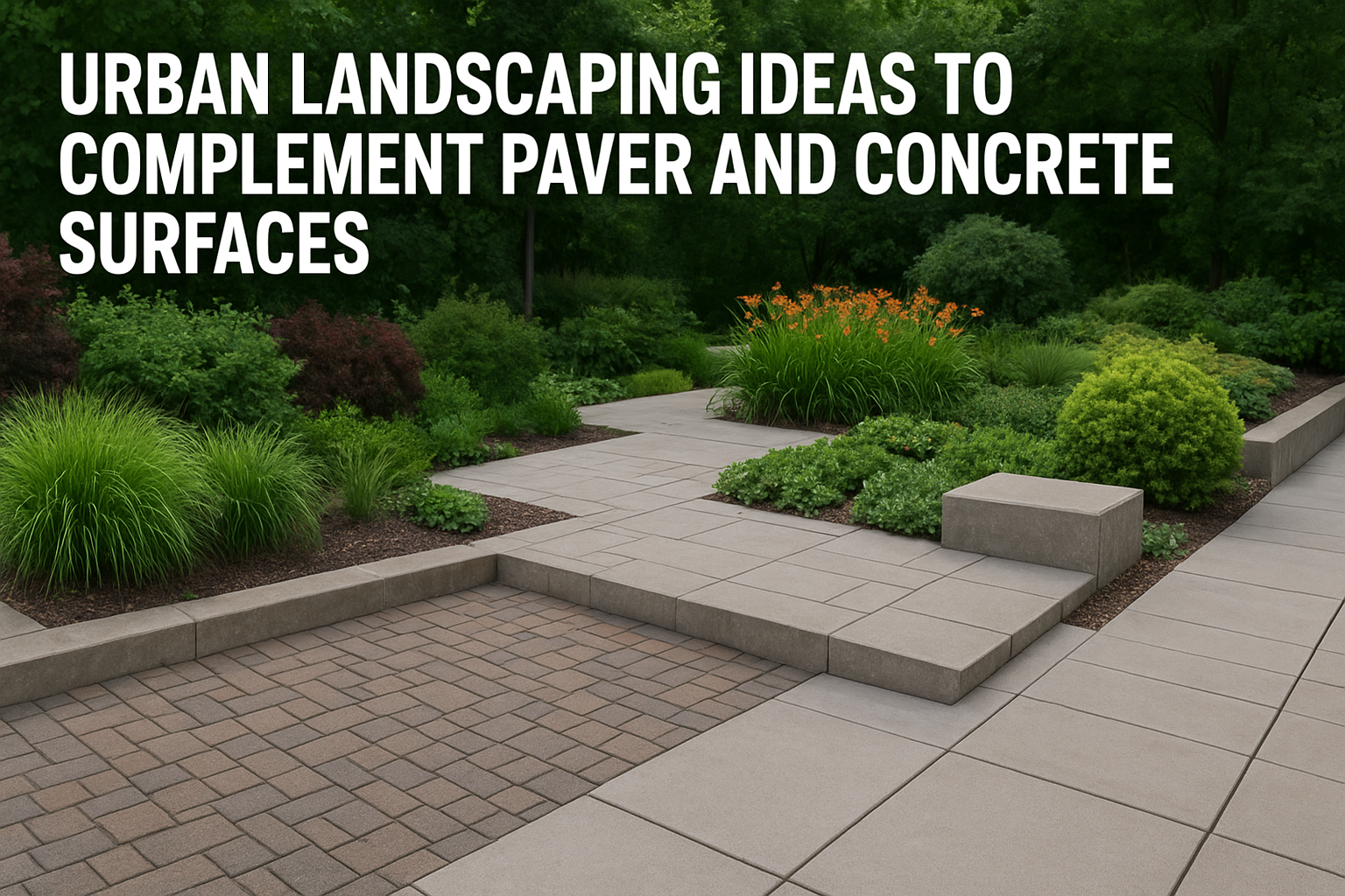 Urban Landscaping Ideas to Complement Paver and Concrete Surfaces