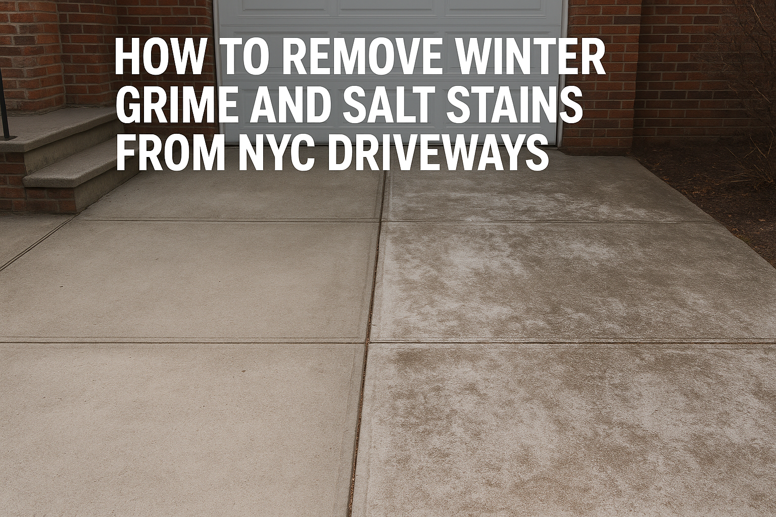 How to Remove Winter Grime and Salt Stains from NYC Driveways