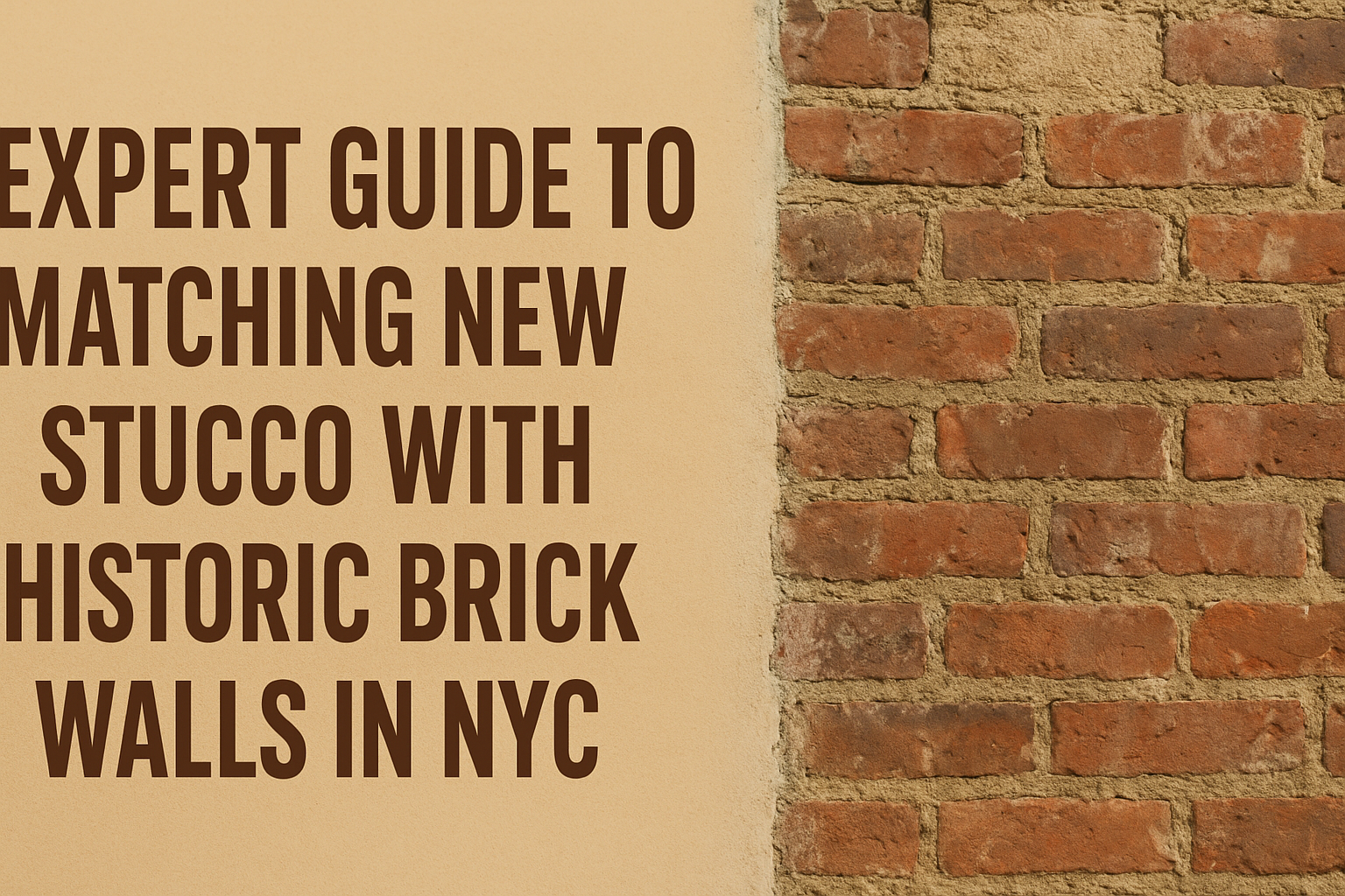 Matching New Stucco with Historic Brick Walls in NYC