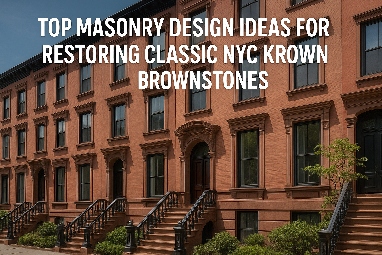 Top Masonry Design Ideas for Restoring Classic NYC Brownstones