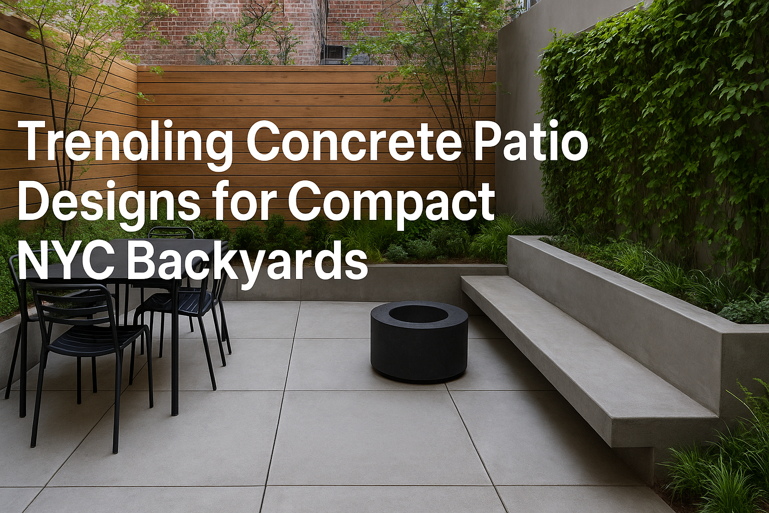 Trending Concrete Patio Designs for Compact NYC Backyards