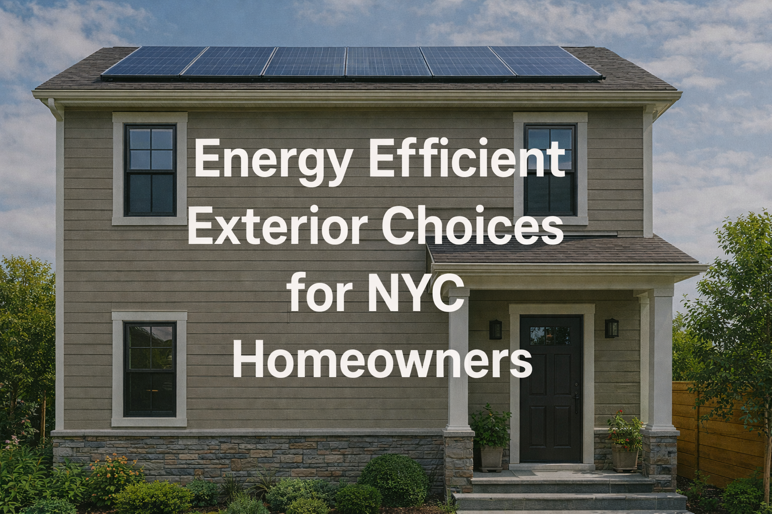 Energy Efficient Exterior Choices for NYC Homeowners