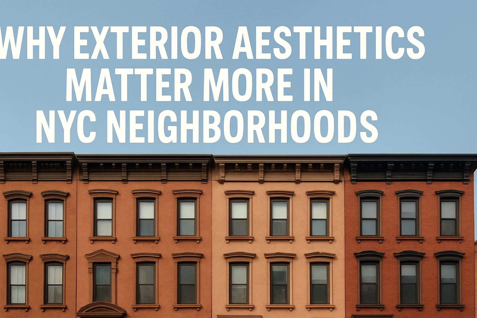 Why Exterior Aesthetics Matter More in NYC Neighborhoods