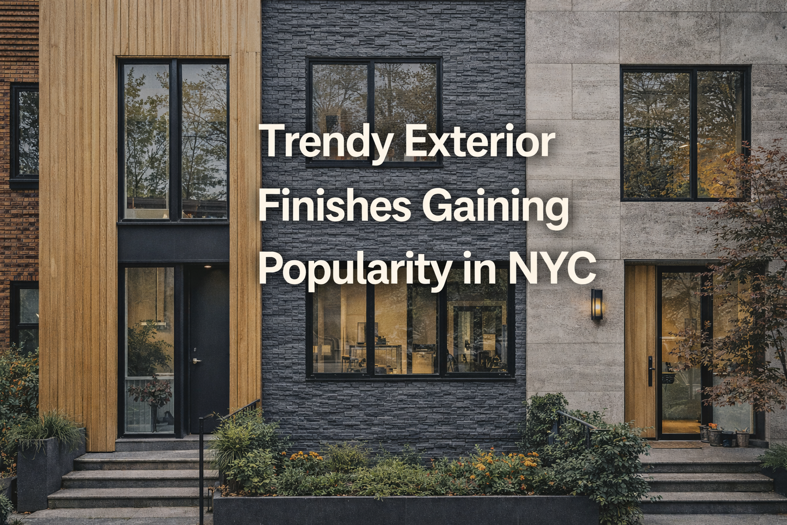 Trendy Exterior Finishes Gaining Popularity in NYC