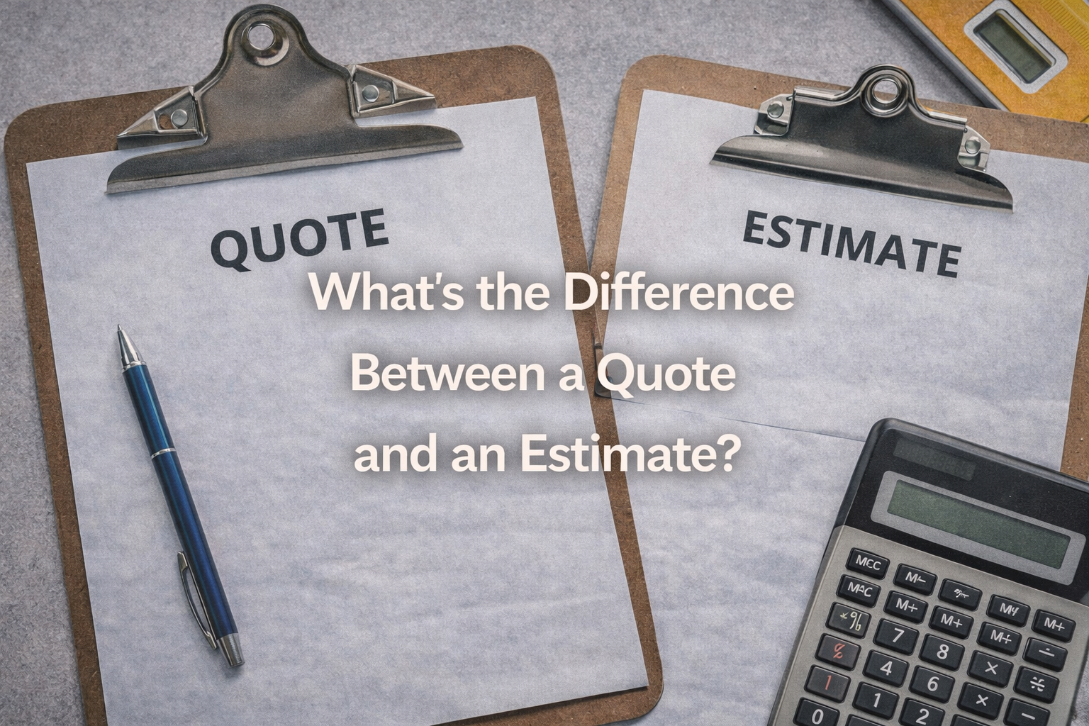 What’s the Difference Between a Quote and an Estimate