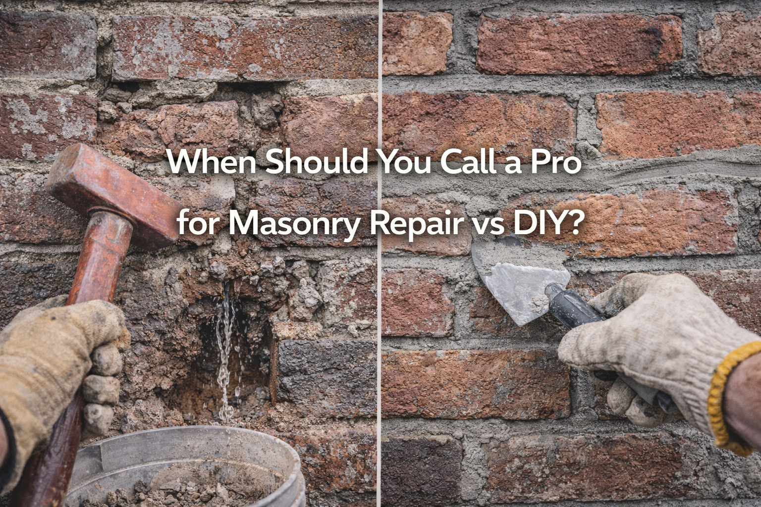 Masonry Repair vs DIY