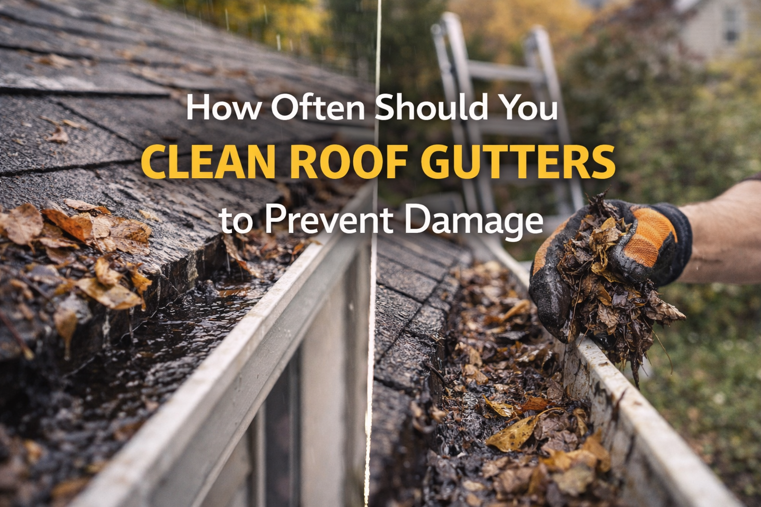 Clean Roof Gutters to Prevent Damage